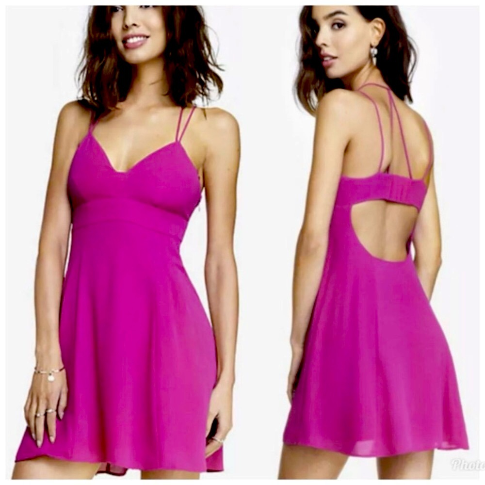 Express fuchsia dress